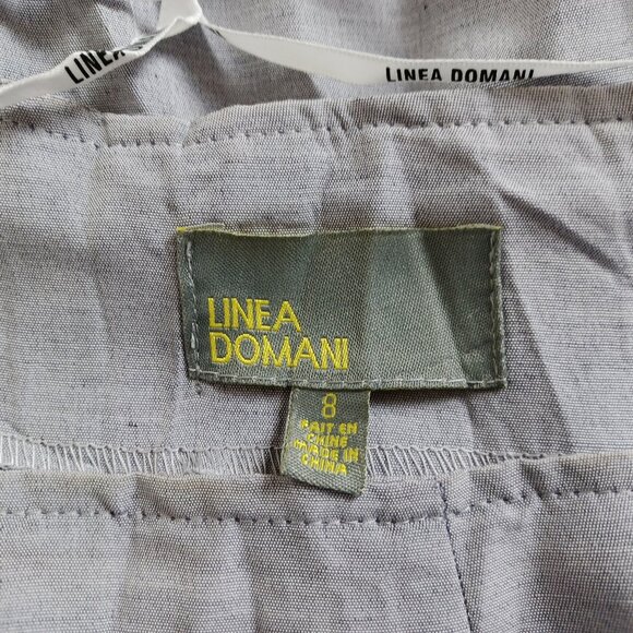 Linea Domani Lilac Grey Macramé Belted Crinkle Midi Skirt - Picture 11 of 16